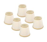 Sxhlseller Petit Abat-jour Tambour en Lin 6 Pack |Abat-jour à Clipser pour Lustre à Ampoule Bougie E14 |Diffuseur de Lumière Résistant à l'usure pour les Luminaires Muraux de l'hôtel du Hall de la