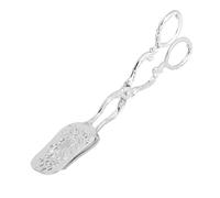 Sxhlseller Pince à Nourriture en Alliage de Zinc avec Motif en Relief, Pince à Pain de Service Polie Miroir pour la Vaisselle de Cuisine de Buffet de Restauration, Poignée en Forme de Ciseaux,