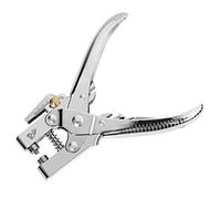 Sxhlseller Pince à Poser les œillets avec 100 œillets pour Ceinture en | Outil de presse à œillets manuel, reliure pour l\'artisanat du cuir et du tissu, pince de perforation de 5mm, comprend 100