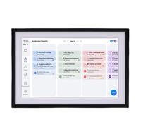 Sxhlseller Planificateur Mural de 10,1 Pouces Calendrier Numérique et Graphique de Corvée, Calendrier Mural à écran Tactile Intelligent Affichage Interactif pour les Horaires Familiaux, le (EU Plug)