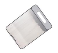Sxhlseller Plateau de Décongélation avec Planche à Découper |Planche à Découper Double Face avec Affûteur de Couteaux et Râpe à Ail pour la Cuisine (Gris argent)