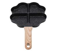 Sxhlseller Poêle à œufs Antiadhésive en Forme de Cœur, 4 Tasses, Poêle à Frire Divisée |Cuiseur à Omelette en Fonte d'aluminium avec Poignée Froide pour une Cuisson Saine du Petit-déjeuner
