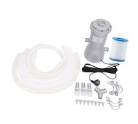 Sxhlseller Pompe de Filtre pour Piscine Hors Sol 1000 GPH, 80W Système à | pour piscines à cadre, piscines gonflables, connexion universelle 32 mm, facile à nettoyer