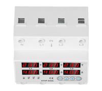 Sxhlseller Relais de Courant de Tension à Affichage Numérique triphasé, Dispositif de Récupération Automatique Réglable pour Systèmes AC220V 380V avec Montage sur Rail DIN et Temps de Réponse Rapide