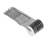 Sxhlseller Rouleau à Pâte à 7 Roues en Acier Inoxydable, Diviseur Multi-lames Réglable pour Pizza, Pâtisserie et Biscuits avec Dispositif de Verrouillage pour des Coupes Précises et Cohérentes