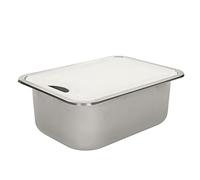 Sxhlseller RV Évier en Acier Inoxydable de Cuisine avec Planche à | Station de lavage des mains, couvercle en acrylique amovible, bassin profond de qualité alimentaire, Yacht marin, petite