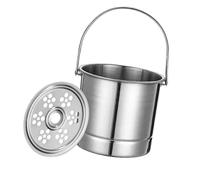Sxhlseller Seau à Glace isolé en Acier Inoxydable 1,0 L |Seau épaissi Professionnel avec Plaque Filtrante pour Bar à Cocktails, Discothèque ou îlot de Cuisine Domestique (Couleur d'origine)