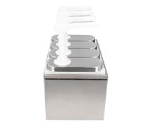Sxhlseller Station Distributrice de Sauce à 3 Pompes avec Bouteilles de 1 L, Récipient à Condiments en Acier Inoxydable pour Ketchup, Vinaigrette, Mayonnaise et Assaisonnement Liquide de Cuisine (4