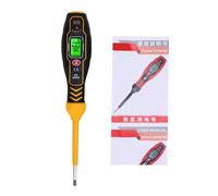 Sxhlseller Stylo Testeur de Tension AC Numérique |Détecteur NCV avec Embout de Tournevis et Rétroéclairage LCD pour électricien (Tournevis plat jaune)