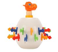 Sxhlseller Tirelire de Jeu de Seau de Pirate Dinosaure, Jouet de Farce Pop-up pour Enfants avec 24 épées Autocollants DIY, Pas Besoin de Piles, Banque de Pièces pour Les Réunions de Famille, Cadeaux