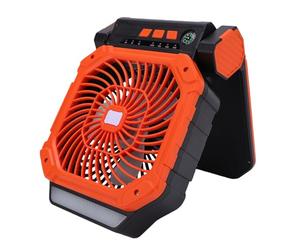 Sxhlseller Ventilateur de Camping Solaire 7800 MAh alimenté par Batterie, Ventilateur de Refroidissement Portable Rechargeable avec Chargement USB et Minuterie pour Pique-nique, Barbecue, Voyage de