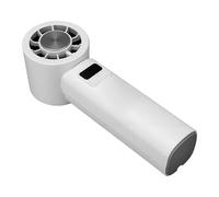 Sxhlseller Ventilateur de Glace Portable Puissant, Rechargeable, pour Voyage, Extérieur, Bureau, Batterie 3000 MAh, Lumière LED, Moteur Silencieux, Dispositif de Refroidissement Personnel (WHITE)