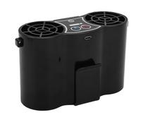 Sxhlseller Ventilateur de Taille Portable Noir, 3 Vitesses à Clipser sur le Cou USB avec Lampe de Poche, Double Sortie d'Air, Vent Puissant 60% Plus Fort pour le Camping, la Pêche, les Activités