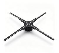 Sxhlseller Ventilateur D'hologramme 3D, Projecteur Holographique de 17,7 Pouces avec Résolution 2000 X 1060, 530 LED, Contrôle par Application WiFi, pour Affichage Publicitaire, événements (Prise UE)