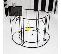 Sxlawesom Présentoir à vêtements Présentoir à vêtements Demi-Rond en métal(87x45x155cm)