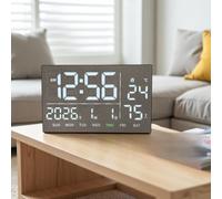 SXNFSX Horloge à Grand écran LCD avec Affichage de la Date, du Jour et du Mois (Verte)