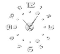 SXNFSX Horloge Murale 3D Real Special Dots à Monter soi-même, Grande Horloge Murale Moderne sans Cadre et silencieuse avec Chiffres Miroir, Horloge décorative pour Salon, Chambre et burea