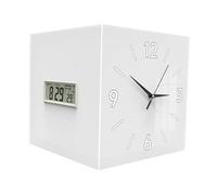 SXNFSX Horloge Murale d'angle numérique Moderne avec Affichage du Mois, de la Date et du Jour de la Semaine, décoration pour Salle à Manger, Chambre, Bureau, Cadeau de Pendaison de crémai