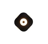 SXSCARKX Applique Murale extérieure Ronde Noire au Design créatif Nordique à Multiples facettes, Corps en Aluminium moulé sous Pression, étanche et antirouille, idéale pour Les terrasses et