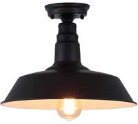 SXSHEYS Applique Murale rétro américaine, plafonnier E27, 6 W, Dressing, Chambre, Couloir de Salon, terrasse de Villa, Balcon de Jardin. / Noir