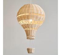 SXSHEYS Lustre bohème en Bois pour Chambre d'enfant, Suspension montgolfière, luminaire en rotin Naturel, Lampe Suspendue en Bambou tressé pour Chambre d'enfant, Chambre de Fille ou de Gar