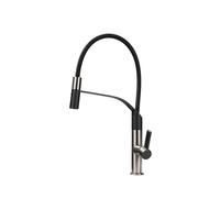 SXWYLZ Robinet Flexible Mitigeur Cuisine Douchette Extractible Pivotant à 360° Robinet D'Évier à 2 Modes Poignée Unique Eau Chaude et Eau Froide,Gris