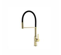 SXWYLZ Robinet Mitigeur Cuisine Eau Chaude et Froide Robinet Evier Flexible Rotatif à 360° Mitigeur Cuisine avec 2 Modes Douchette Extractible Poignée Unique,Or Brossé