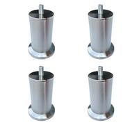 SXYHCK 4PCS Pieds De Canapé 15 20 25 30cm, Pieds De Meuble en Acier Inoxydable, Pied De Table Ronds pour Meuble TV, Pied De Soutien pour Meubles, Argentés(500mm/19.7in)