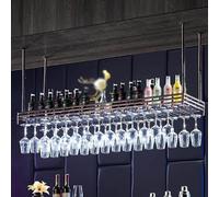 SXYKXYDL Casier à vin Mural en métal, Grande capacité, présentoir de Plafond, Conception Polyvalente à Suspendre ou à Fixer au Mur, Style Simple avec