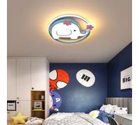 SXYSXYSXY Plafonnier Enfant Eléphant Ovale Luminaire plafond Cartoon motif fleur fer silicone acrylique 50cm LED variation continue télécommande chambre chambre d'enfant