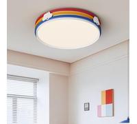 SXYSXYSXY Style enfant plafonnier rond design bord coloré plafonnier gradation continue télécommande fer acrylique 50cm éclairage intérieur