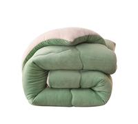 SXZAGZR éDredon, Couettes, Couette en Velours De Laine d'agneau en Coton, Épaisse Et Chaude Cachemire Édredon, Couette en Coton d'hiver, éPais Chaud (Vert,150x200cm(3kg))