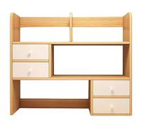 SXZenSpace Étagère de Bureau pour Chambre étudiante - Organiseur Robuste en Bois avec Porte d'armoire pour Un Rangement élégant des Livres (Partie supérieure Uniquement), Support pour Chambre