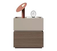 SXZenSpace Petite Table de Chevet Moderne en Bois, Table de Chevet spacieuse avec 2 tiroirs latéraux pour optimiser l'espace (40 x 40 x 45 cm)