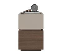 SXZenSpace Petite Table de Chevet Moderne en Bois, Table de Chevet spacieuse avec 2 tiroirs latéraux pour optimiser l'espace (30 x 35 x 45 cm)