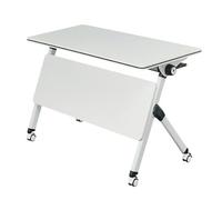 SXZenSpace Table de conférence Pliable Moderne pour Bureau, Salle de Formation, réunion Mobile, Design modulable, Blanche, 160 cm