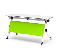 SXZenSpace Table de conférence Pliante et Portable à roulettes - Modèle en chêne pour réunions de Bureau, Facile à Installer et à Ranger. Idéale pour Les événements, Les conférences et l'usag