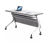 SXZenSpace Table de conférence Pliante et Portable - Bureau de réunion Lar avec roulettes silencieuses, idéal pour Les Bureaux et Les salles de Formation. Dimensions : 140 x 60 x 75 cm. Gain