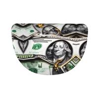 SXZVVBN Paillasson en flanelle demi-lune pour l'intérieur Motif billets de banque