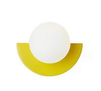 SYALEO Lampe Applique Murale Moderne Demi-Lune luminaire Mural 7W 3000K température de Couleur Ronde Style Nordique Lampe Murale TV Fond éclairage intérieur Couloir