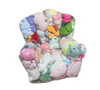 syayw Rangement Peluches en Fauteuil Poire Organisateur Transparent pour en | Pouf De Rangement À Nounours Pour Chambre De Bébé Chambre Salon Salle De Jeux Garçons Filles