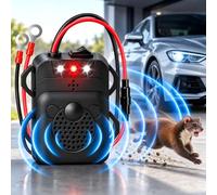 Sycreek Répulsif Anti Martre Voiture Ultrason, Anti Rongeur Fouine | Ultrasonique Lumière pour Moteur DC 12V à la Batterie Fonctionnement Automatique Protection pour Moteur Grenier Garage