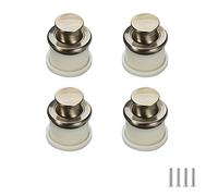 SYDARSYN 4 pièces Bouton Poussoir Poignee de Placard Encastré Poignée Tatami Caché Poignées Bouton poussoir Invisibles Poignées de Tiroir Cuisine Bouton de porte trou unique