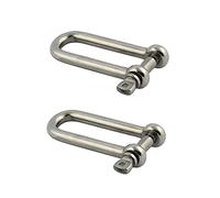 SYDARSYN 6 Pièces 10mm Manilles en D Acier Inoxydable Manilles Droites Bracelet pour Gréement Résistant Bracelet Voile Camping Sports et Randonnée