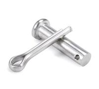 SYDARSYN Goupilles de Chape en Acier Inoxydable avec Goupilles Fendue, Trou Unique Chape Broches Tête Plate Tête Axe Charnière M8x70mm (3 pcs)