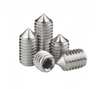 SYDARSYN Vis Sans Tête à Pointe Conique en Acier Inox, Vis à Métaux, Vis Pointeau, Vis à Six Pans Creux M3x4mm (30 pcs)