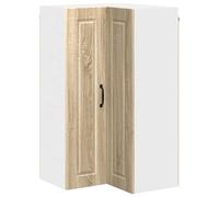 SYDE Armoire d'angle murale Porto Chêne Sonoma 57 x 57 x 100 cm | Bois élaboré, étagères spacieuses, design minimaliste, montage mural, nettoyage facile