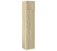 SYDE Armoire étroite en bois d'ingénierie chêne Sonoma 45 x 42,5 x 225 cm | 2 portes, rangement vertical, multifonction pour salle de bain, salon, chambre