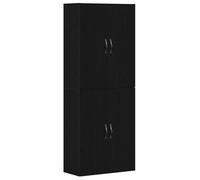 SYDE Armoire murale 2 unités chêne noir 69,5 x 34 x 90 cm | Bois résistant, deux portes, montage mural, pour salon, chambre et bureau