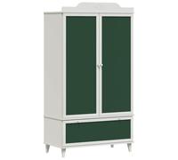 SYDE Armoire pour enfant avec ardoise 90 x 45 x 165 cm | Bois résistant, portes à charnières, étagères pour jouets, nettoyage facile